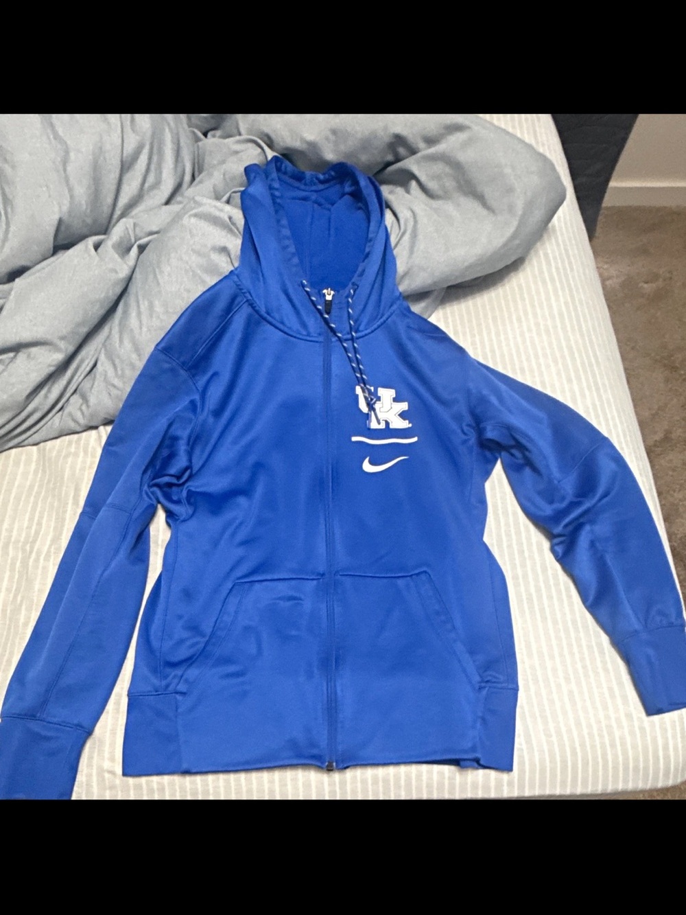 Nike UNIVERSITY OF KENTUCKY Royal Blue Full-Zip Hoodie size men’s large